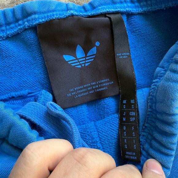 Adidas Blue Version Three Stripe Sweatpants - Picture 8 of 8